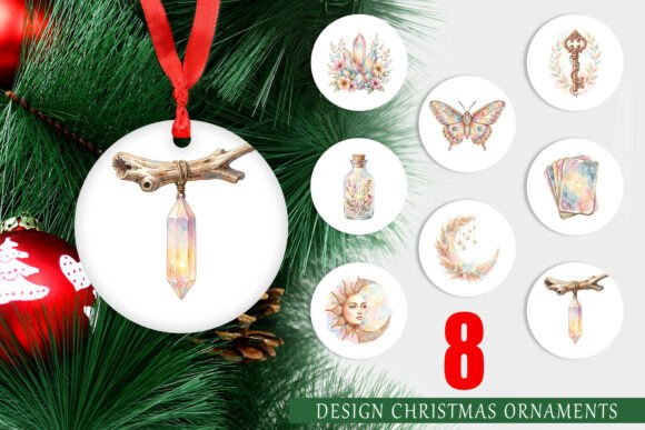 Boho Celestial Watercolor Ornament Illustrations Review