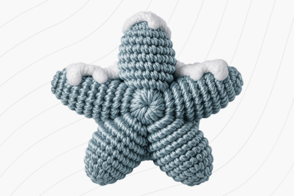 Crochet Star PNG: Illustrations for Handmade Brands