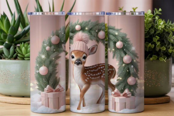 Cute Fawn Christmas Tumbler Wrap Review