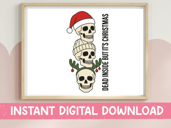 Dead Inside but Its Christmas SVG PNG for T-Shirt Designs