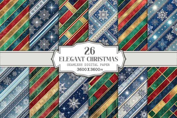 Elegant Christmas Stripe Snowflake Patterns Review