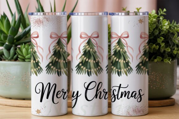 Elegant Pink Christmas Tree Tumbler Wraps Review