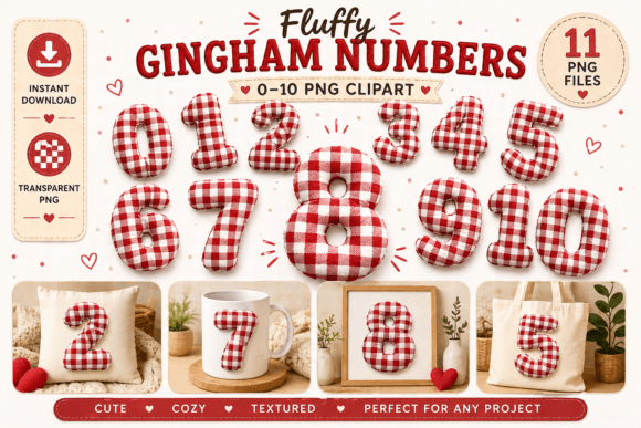 Fluffy Gingham Numbers 0–10: A Freebies Review