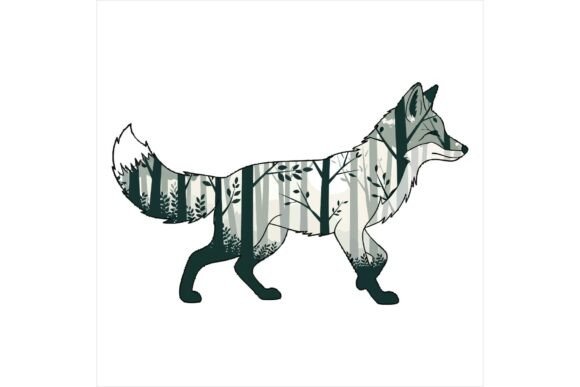 Fox Walking Through Forest Landscape Illustrations Review