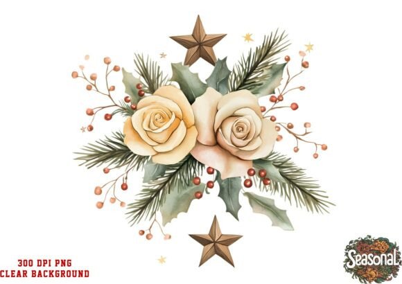 Ivory Bloom Holiday Bouquet PNG Review