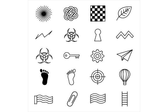 Line Art Icons: Modern Illustrations for Web