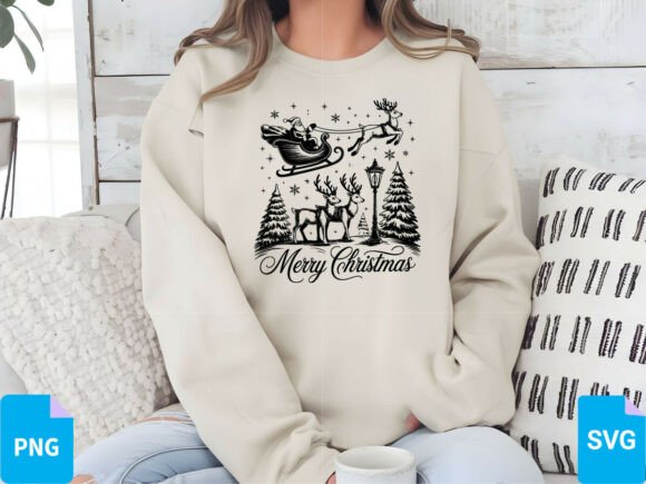 Merry Christmas T-Shirt Design SVG, PNG Review