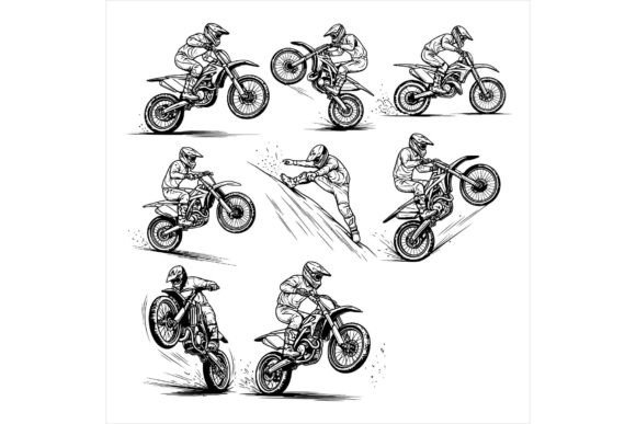 Motorcycle Rider Stunt Illustrations Review
