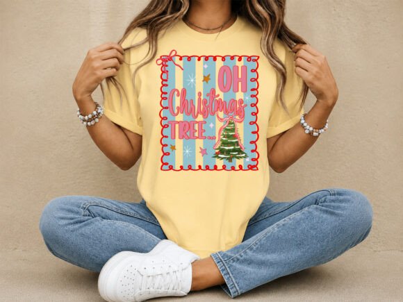 Oh Christmas Tree T-Shirt SVG PNG for Festive T-Shirt Designs
