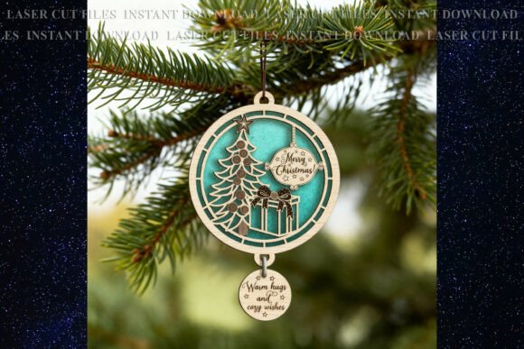 Review: Christmas Tree Present Suncatcher SVG for Laser Engraving