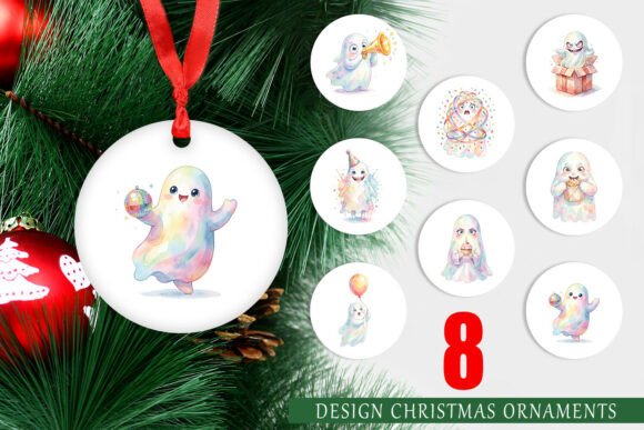Review: Watercolor Party Ghost Ornament PNG Illustrations