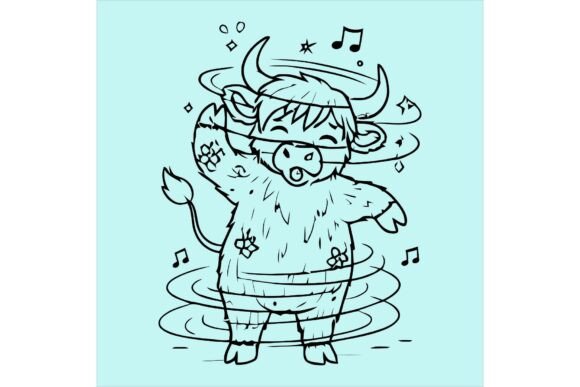 Reviewing a Freebies Asset: Cartoon Bull Dancing with Musical Notes