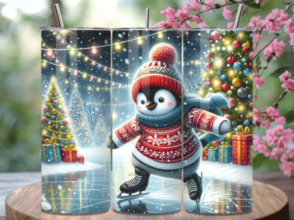 Reviewing the Christmas Penguin Ice Skate Tumbler Wrap