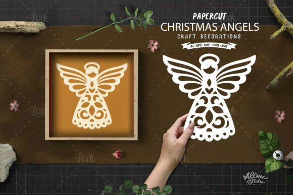 Simple Christmas Angel Cut File for Crafts