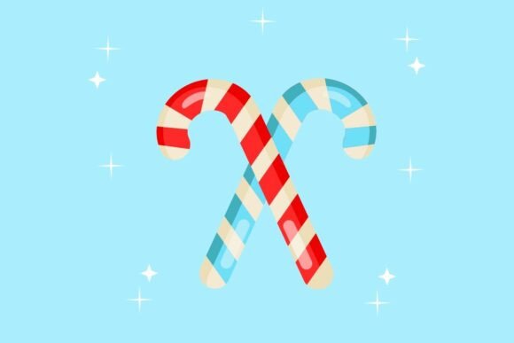 Two Crossed Candy Canes Illustrations Review