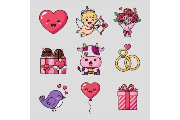 Valentines Day Icons Illustrations Review
